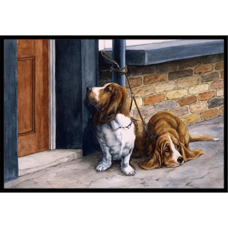 Jensendistributionservices Bassets Basset Hound Indoor or Outdoor Mat, 18 x 27 MI1657683